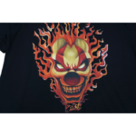 Corteiz Fire Flame Clown Head Black T-Shirt