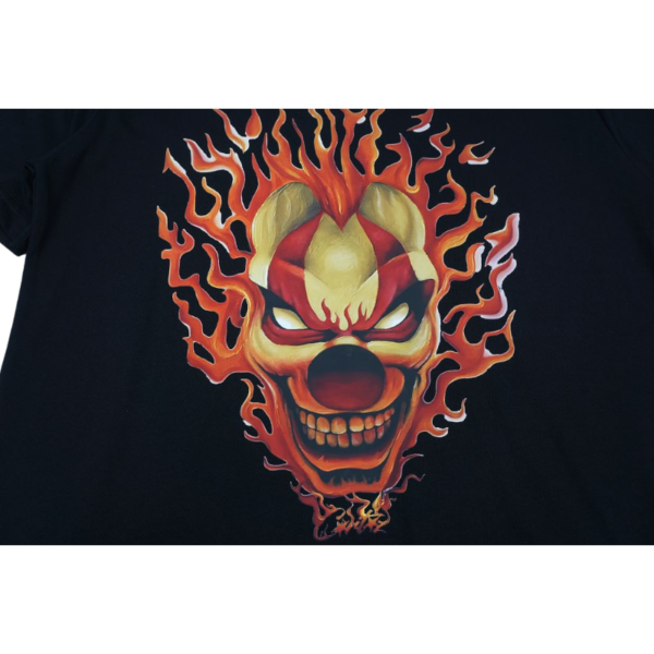 Corteiz Fire Flame Clown Head Black T-Shirt