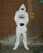 Corteiz 5 Starz Alcatraz Hoodie White