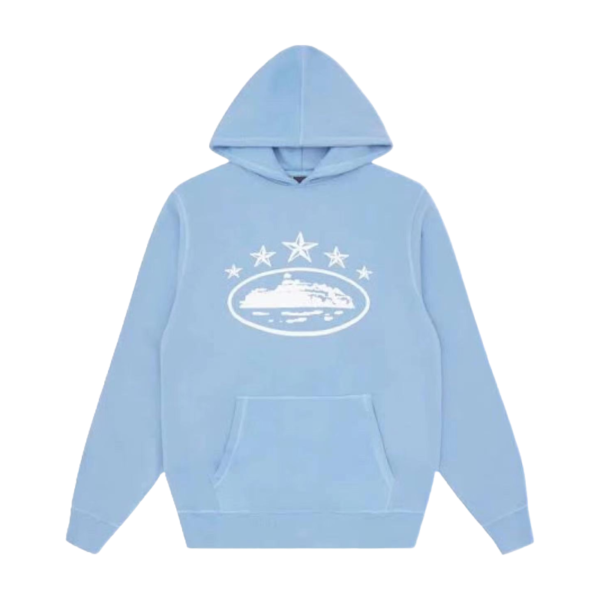 Corteiz 5 Starz Alcatraz Hoodie Baby Blue