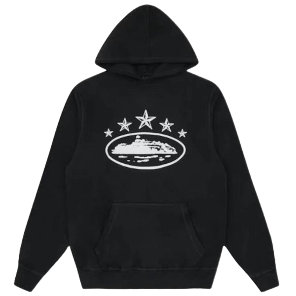Corteiz 5 Starz Alcatraz Hoodie Black