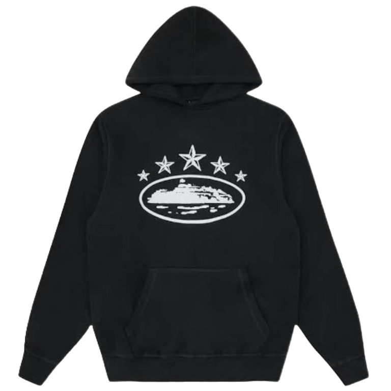 Corteiz 5 Starz Alcatraz Hoodie Black