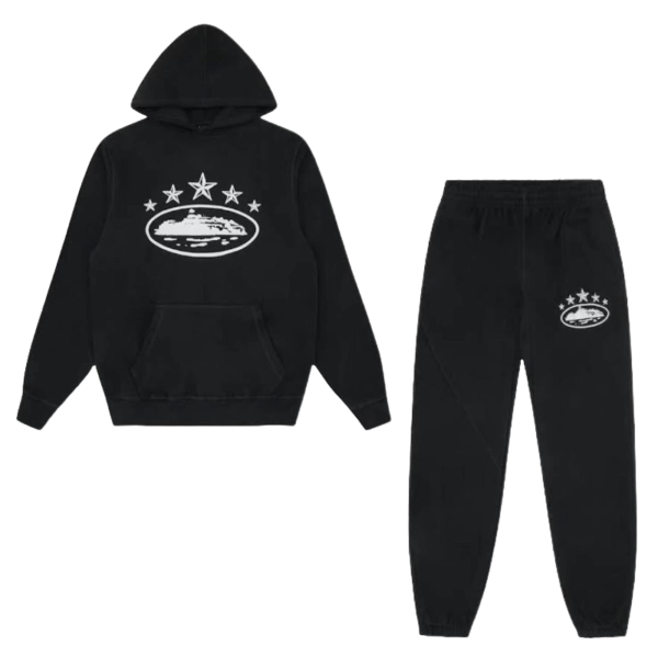 Corteiz Tracksuit 5 Starz Alcatraz Black