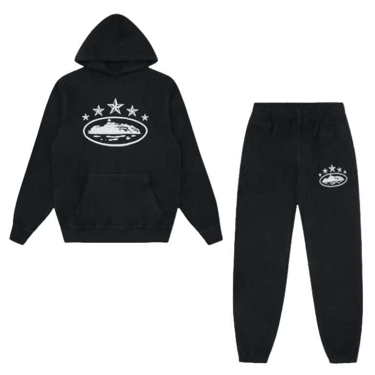 Corteiz Tracksuit 5 Starz Alcatraz Black