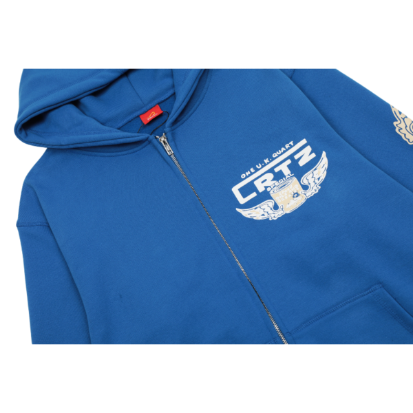 Corteiz Gasolina Double Zip Hoodie Royal Blue