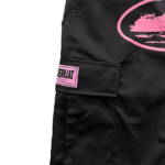 Corteiz Guerillaz Black/Pink Cargo Pant