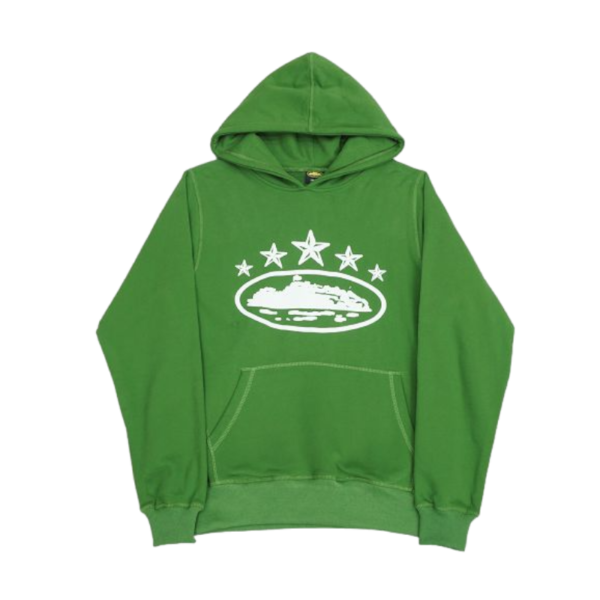 Green Corteiz 5 Starz Alcatraz Hoodie