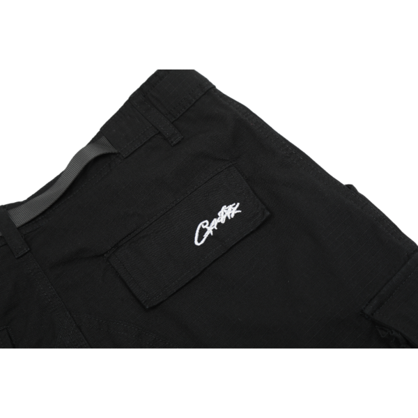 Corteiz Alcatraz Cargo Black Shorts