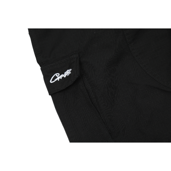 Corteiz Alcatraz Cargo Black Shorts