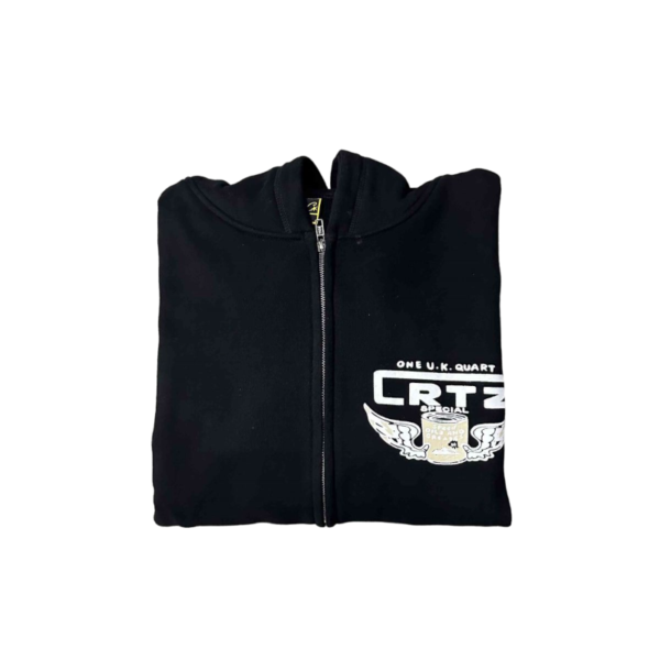 Black Corteiz Gasolina Double Zip Hoodie