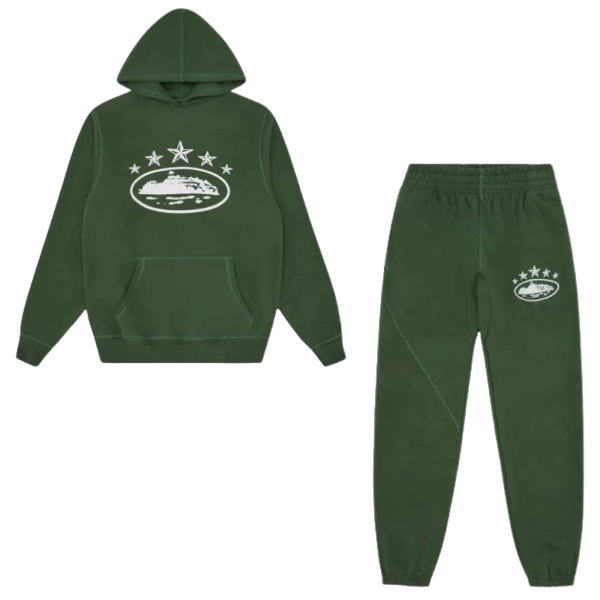 Green Corteiz 5 Starz Alcatraz Tracksuit