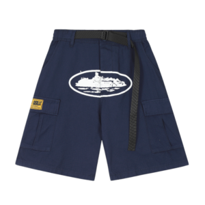 Corteiz Alcatraz Cargo Navy Blue Shorts