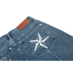 Corteiz C-Star Denim Shorts Faded Blue