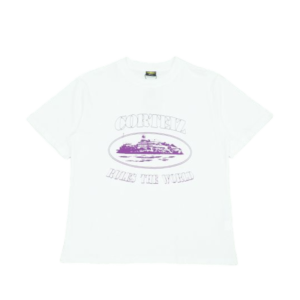 Corteiz Alcatraz Purple White Blur T-Shirt