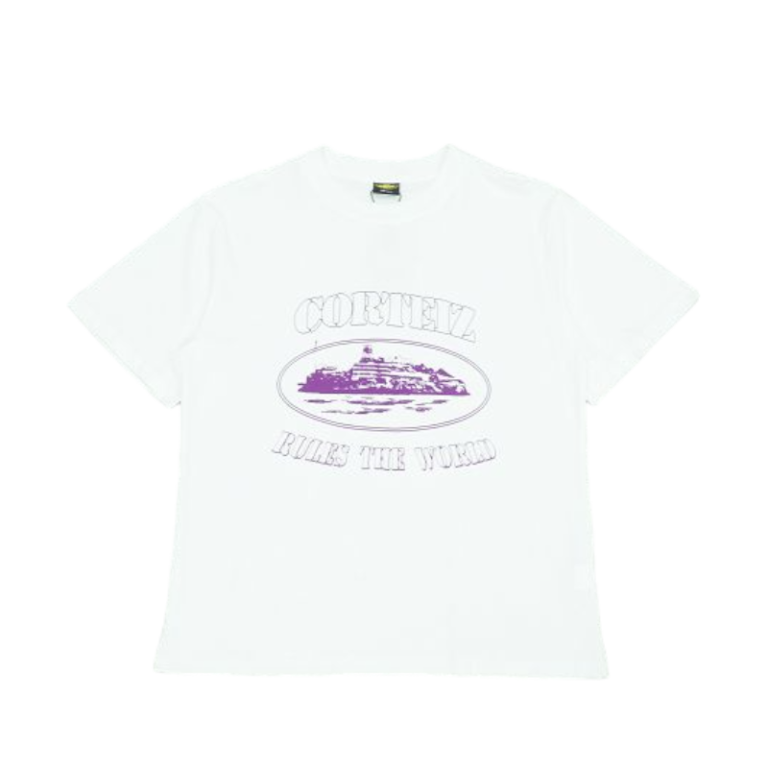 Corteiz Alcatraz Purple White Blur T-Shirt