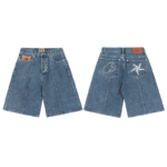 Corteiz C-Star Denim Faded Blue Shorts