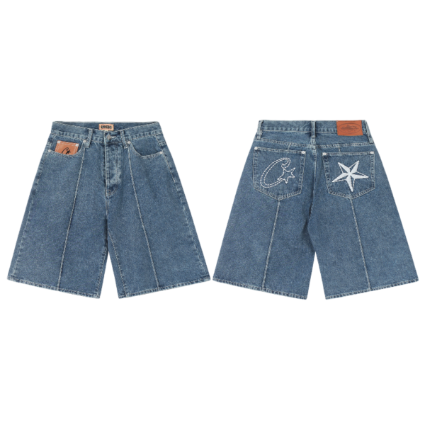 Corteiz C-Star Denim Faded Blue Shorts