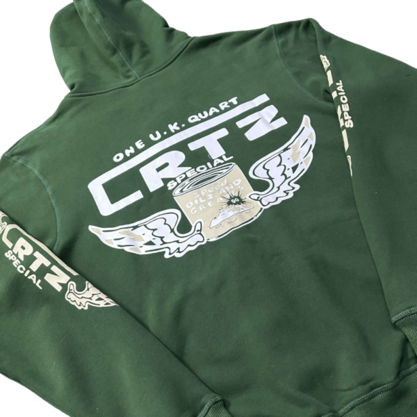 Double Zip Corteiz Gasolina Hoodie Dark Green
