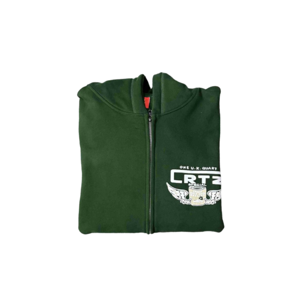 Corteiz Gasolina Double Zip Dark green Hoodie