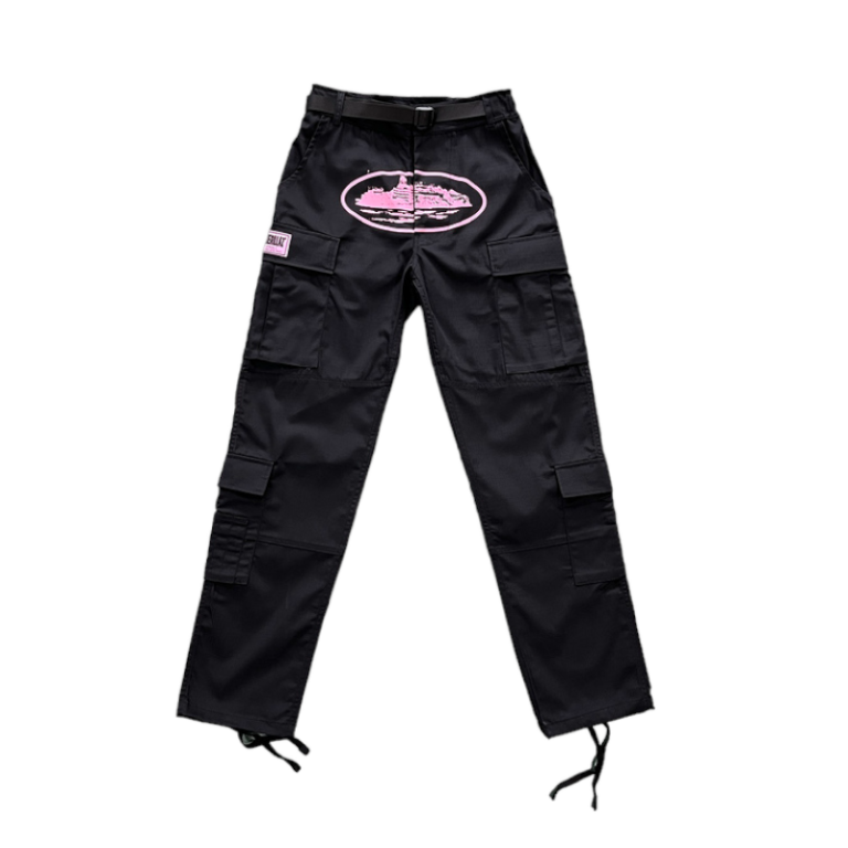 Corteiz Guerillaz Cargo Pant Black/Pink