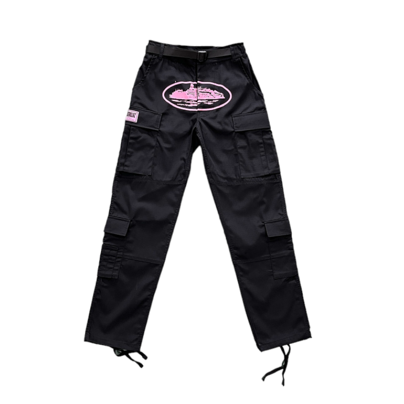 Corteiz Guerillaz Cargo Pant Black/Pink