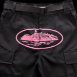 Corteiz Guerillaz Black/Pink Cargo Pant