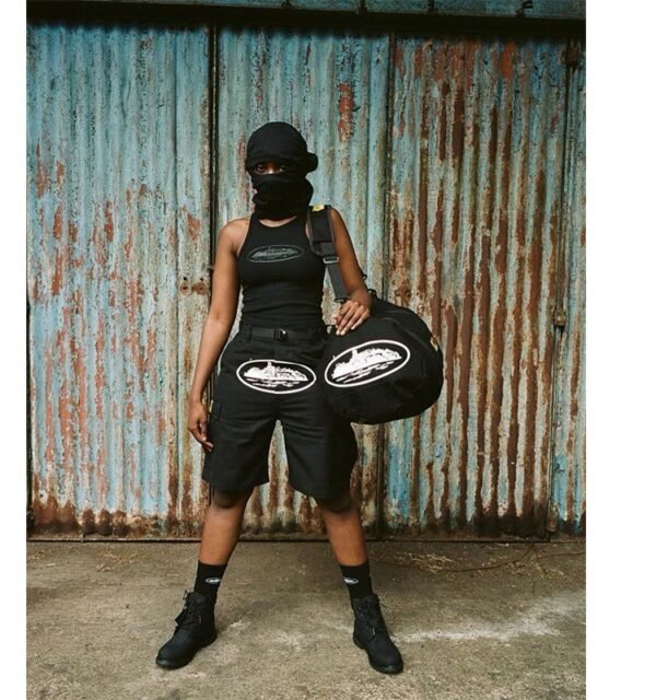 Corteiz Alcatraz Cargo Black Shorts