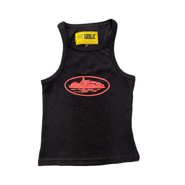 Corteiz Allstarz Black/Red Tank Top