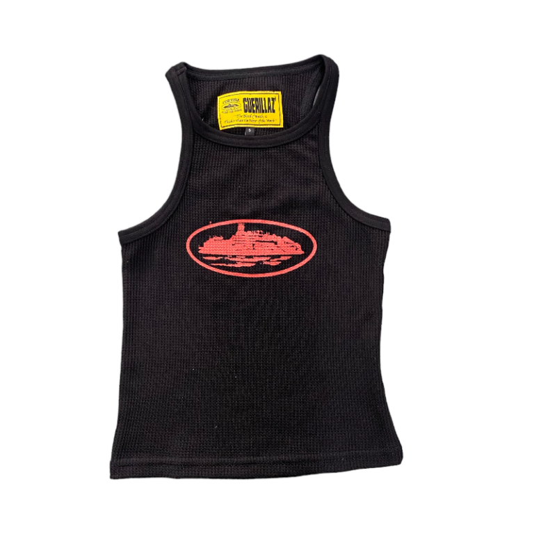 Corteiz Allstarz Black/Red Tank Top