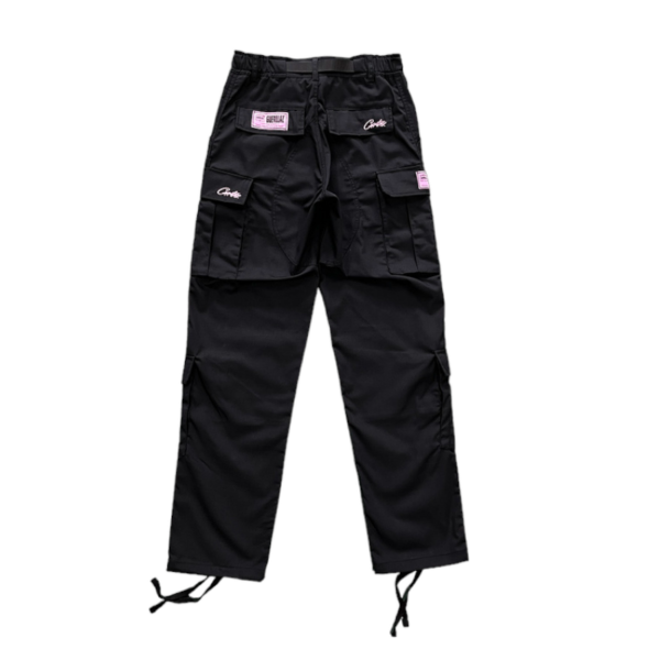 Corteiz Guerillaz Black/Pink Cargo Pant