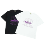 Corteiz Alcatraz White /Black Purple Blur T-Shirt