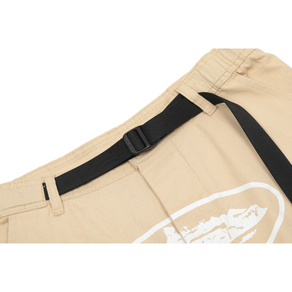 Corteiz Alcatraz Cargo Shorts Beige