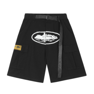 Corteiz Alcatraz Cargo Black Shorts