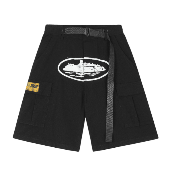 Corteiz Alcatraz Cargo Black Shorts
