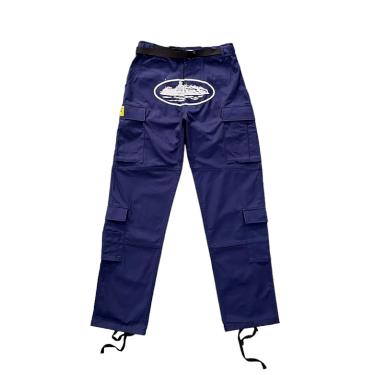 Corteiz Guerillaz Navy Cargo Pants