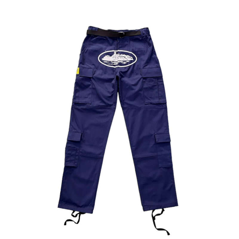 Corteiz Guerillaz Navy Cargo Pants