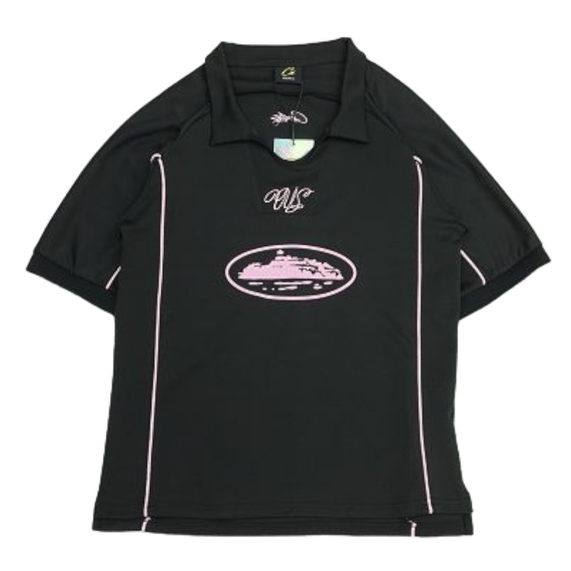 Black Corteiz Talismo Football T-Shirt