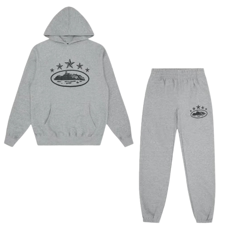 Corteiz 5 Starz Gray Alcatraz Tracksuit