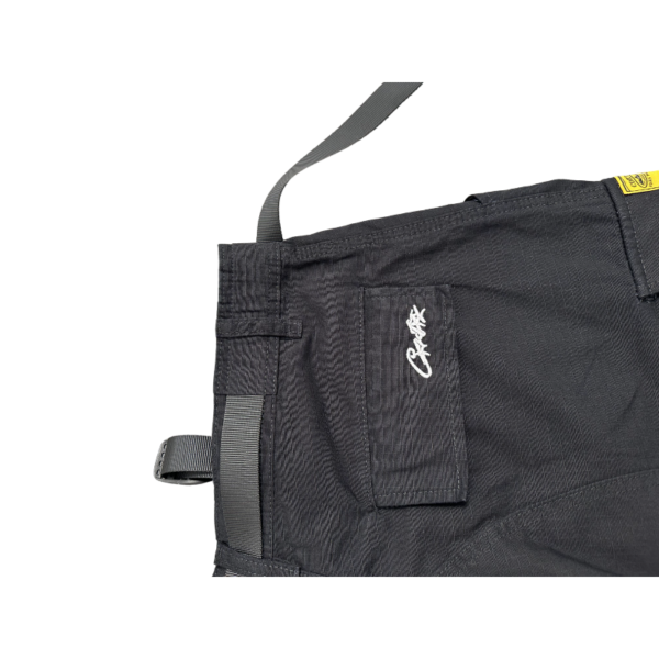 Corteiz Alcatraz Cargo Shorts Triple Black
