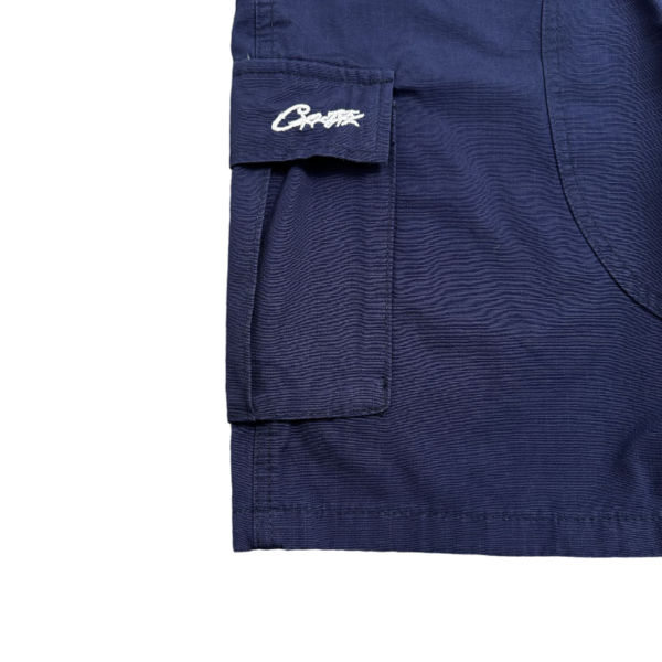 Corteiz Alcatraz Cargo Navy Blue Shorts