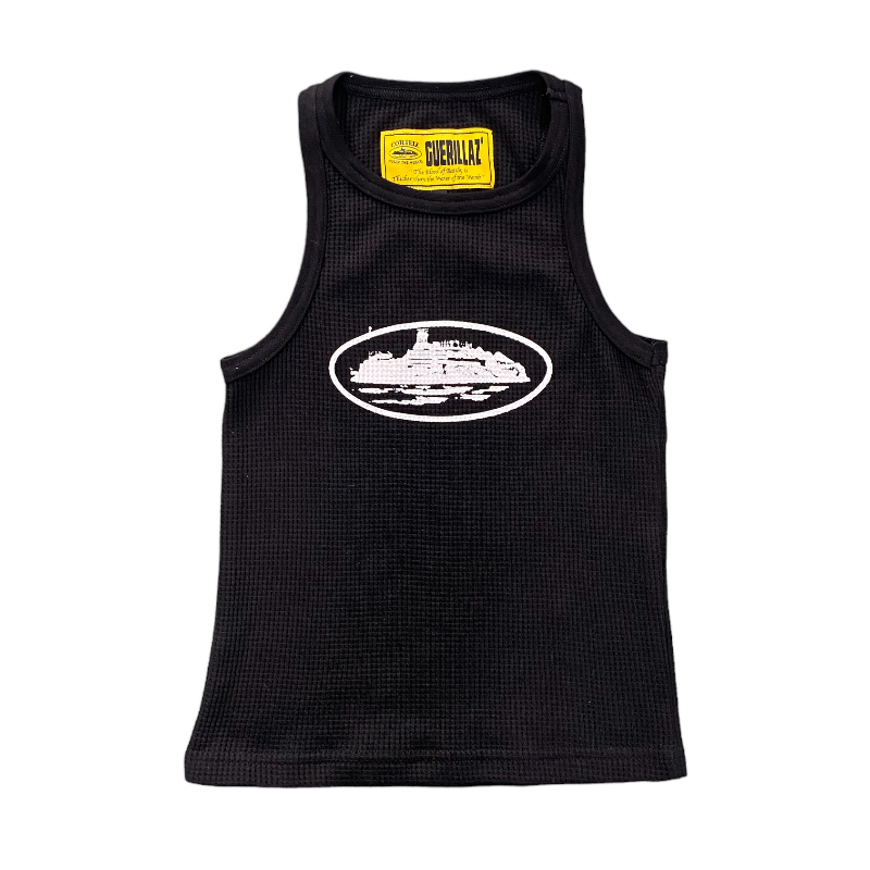 Corteiz Allstarz Black/White Tank Top