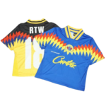 Corteiz Club RTW Football T-Shirt Blue / Yellow