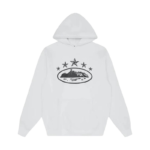 Corteiz 5 Starz Alcatraz Hoodie White