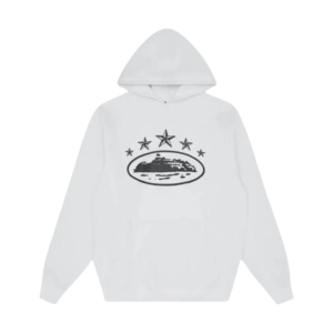 Corteiz 5 Starz Alcatraz Hoodie White