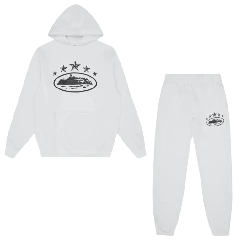 Corteiz 5 Starz Alcatraz Tracksuit White