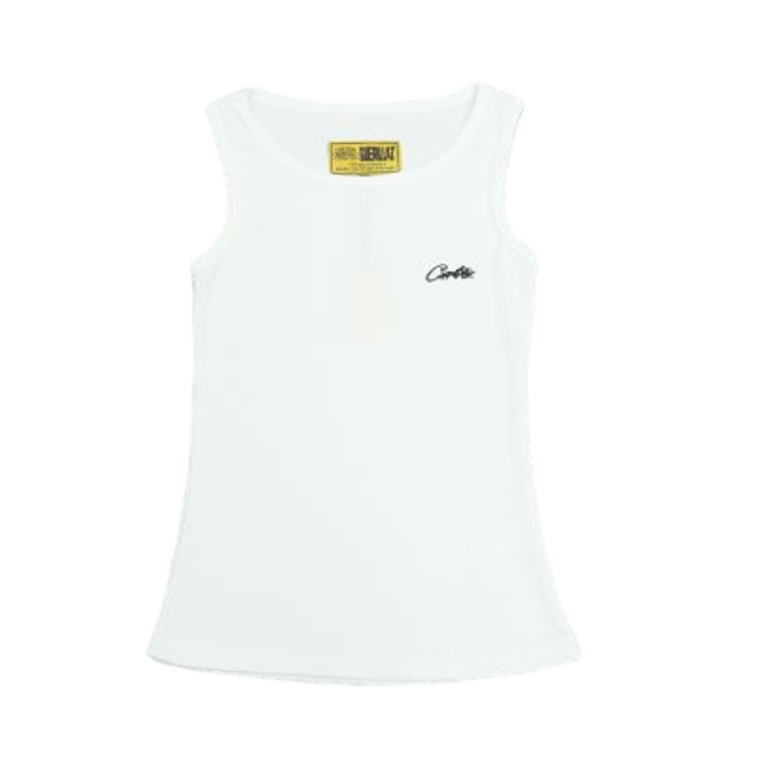 Corteiz Allstarz White Essential Tank Top