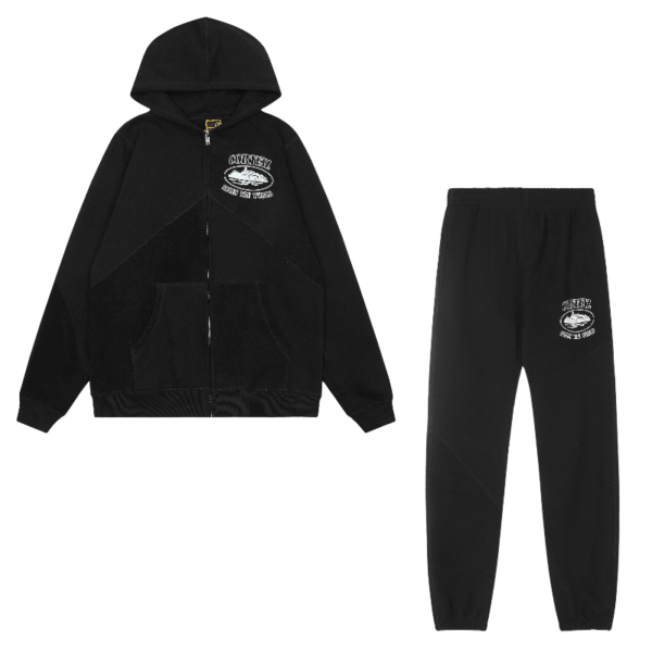 Corteiz Superior V2 Zip-Up Tracksuit Black