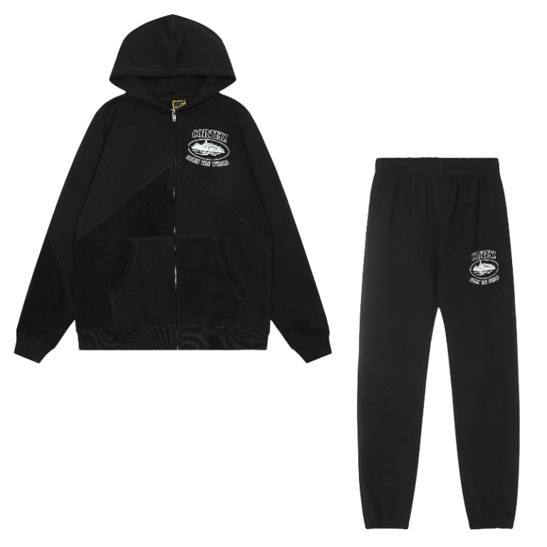 Corteiz Superior V2 Zip-Up Tracksuit Black