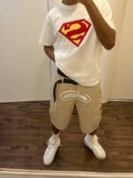 Corteiz Alcatraz Cargo Beige Shorts