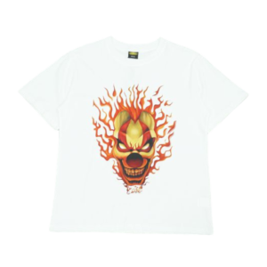 Corteiz Fire Flame Clown Head T-shirt White